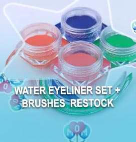 Water activated eyeliner